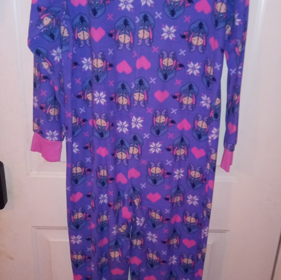 Disney Eeyore Fleece Footed Onesie Pajama, Purple, size L/G (11/13), used - Picture 7 of 7
